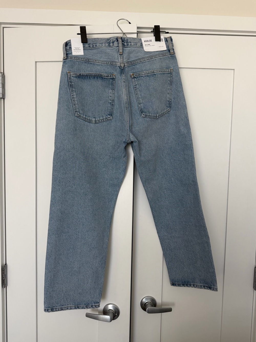 AGOLDE 90 Crop Mid Rise Loose Straight Jeans Force - 28 - Picture 6 of 10